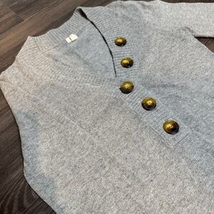 J. Crew Womens Cardigan Sweater Size XS Gray Shawl Wool Cashmere Blend Ribbed